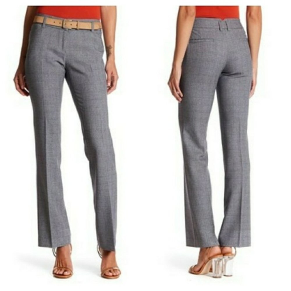 Amanda & Chelsea Straight Leg Grid Print Pants